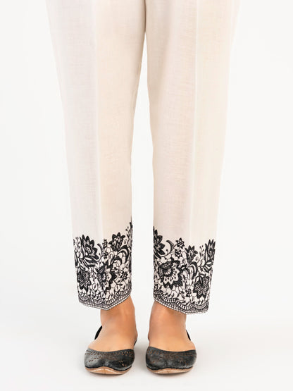 Embroidered Winter Cotton Trouser(Pret)