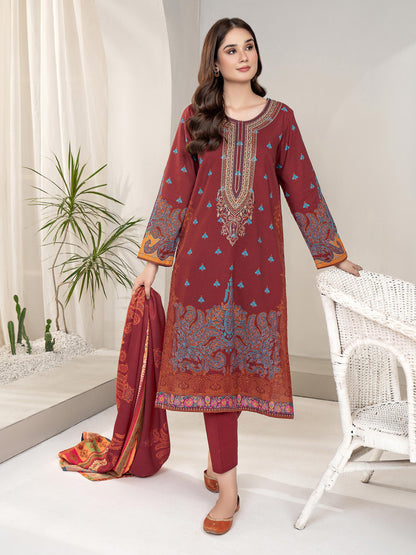 3 Piece Khaddar Suit-Embroidered(Unstitched)