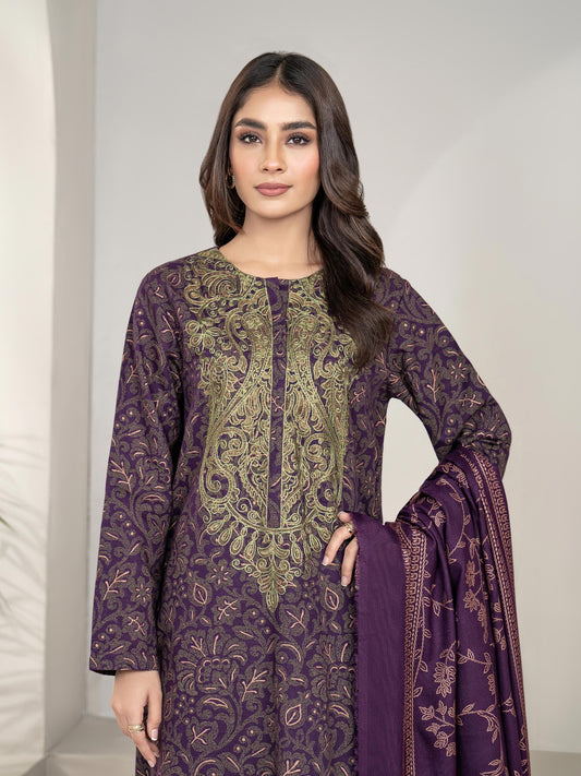 Limelight - 3 Piece Khaddar Suit-Embroidered (Unstitched)