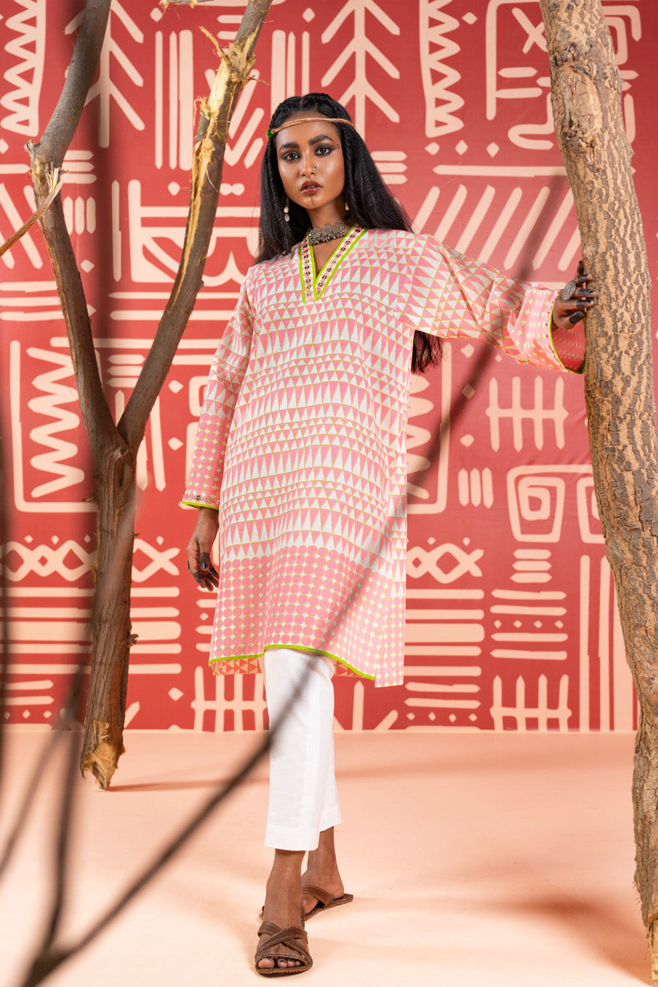 Printed Khaddar Kurti
