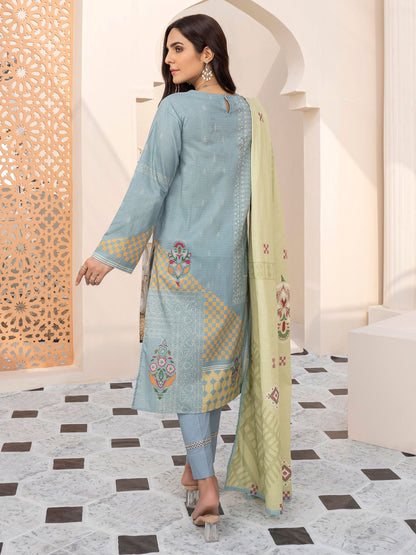 3 Piece Winter Cotton Suit-Unstitched Embroidered