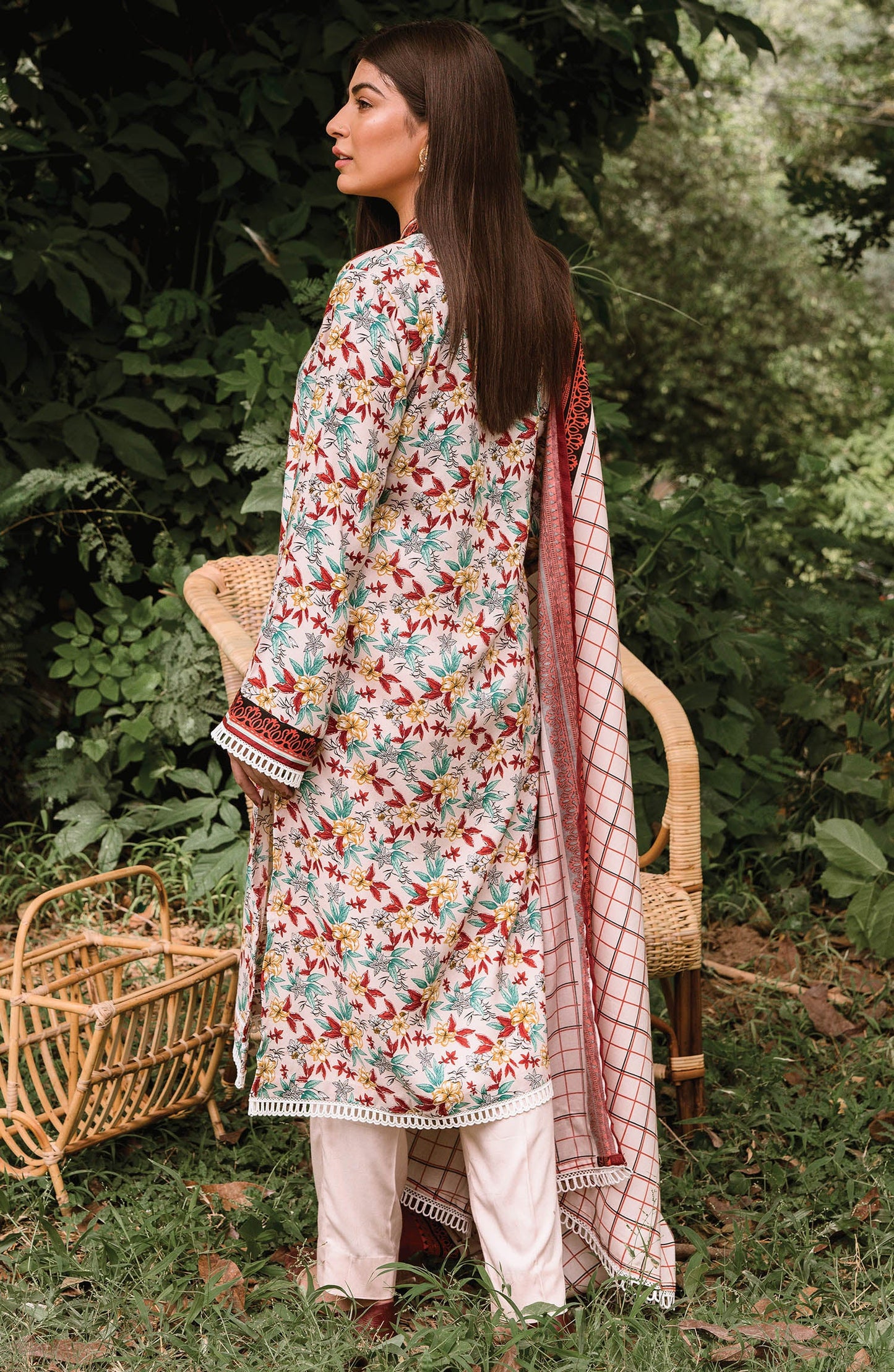 Orient - Unstitched 3 Piece Printed Linen Suit