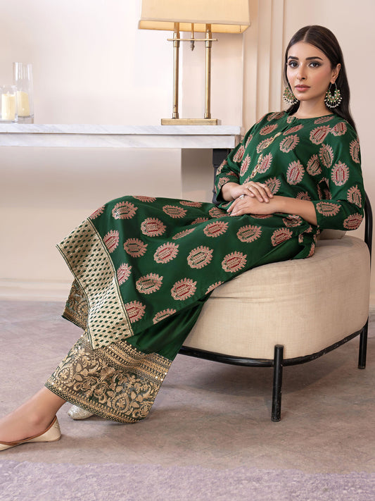 2 Piece Jacquard Suit-Embroidered(Pret)