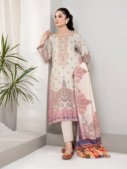 3 Piece Khaddar Suit-Embroidered(Unstitched)