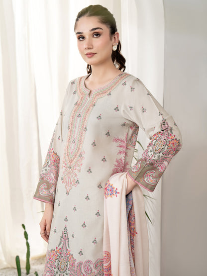 3 Piece Khaddar Suit-Embroidered(Unstitched)