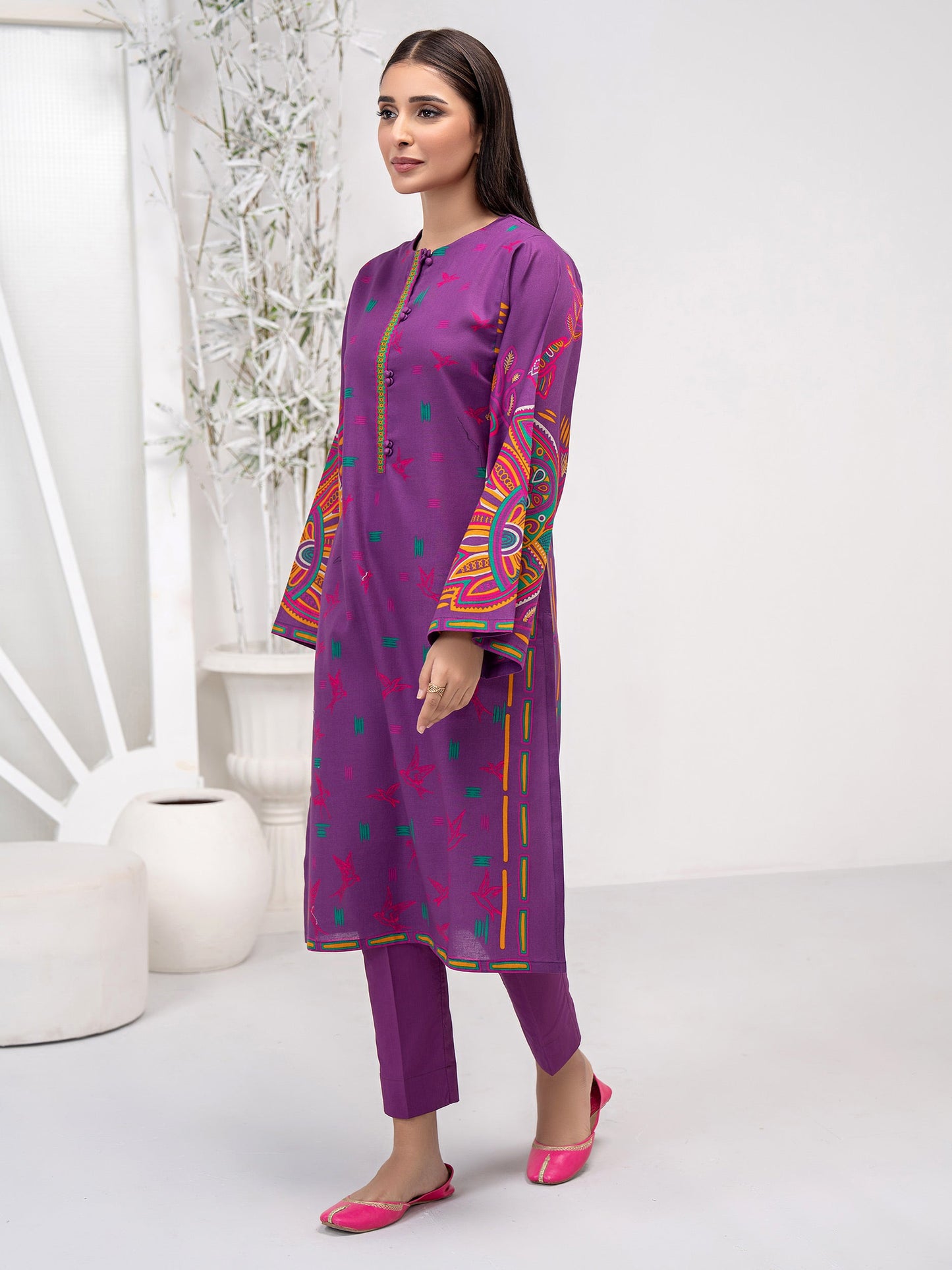 2 Piece Khaddar Suit-Printed (Unstitched)