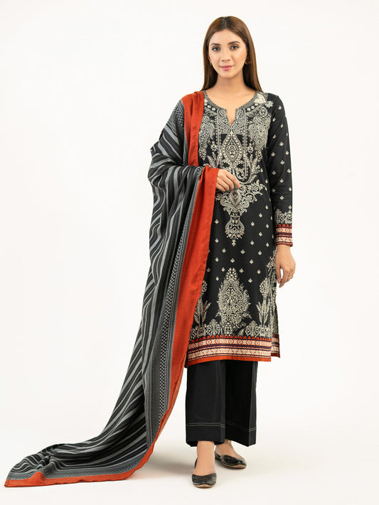 3 Piece Khaddar Suit-Printed(Pret)