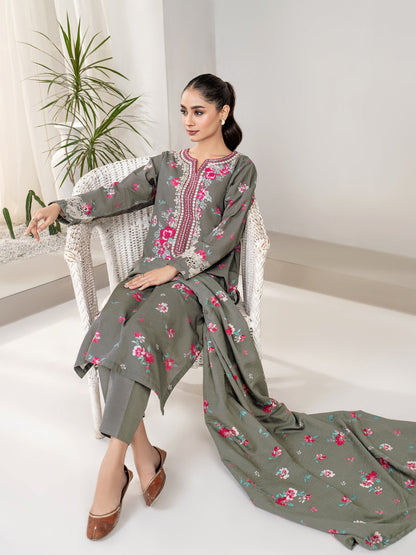 3 Piece Khaddar Suit-Embroidered (Unstitched)