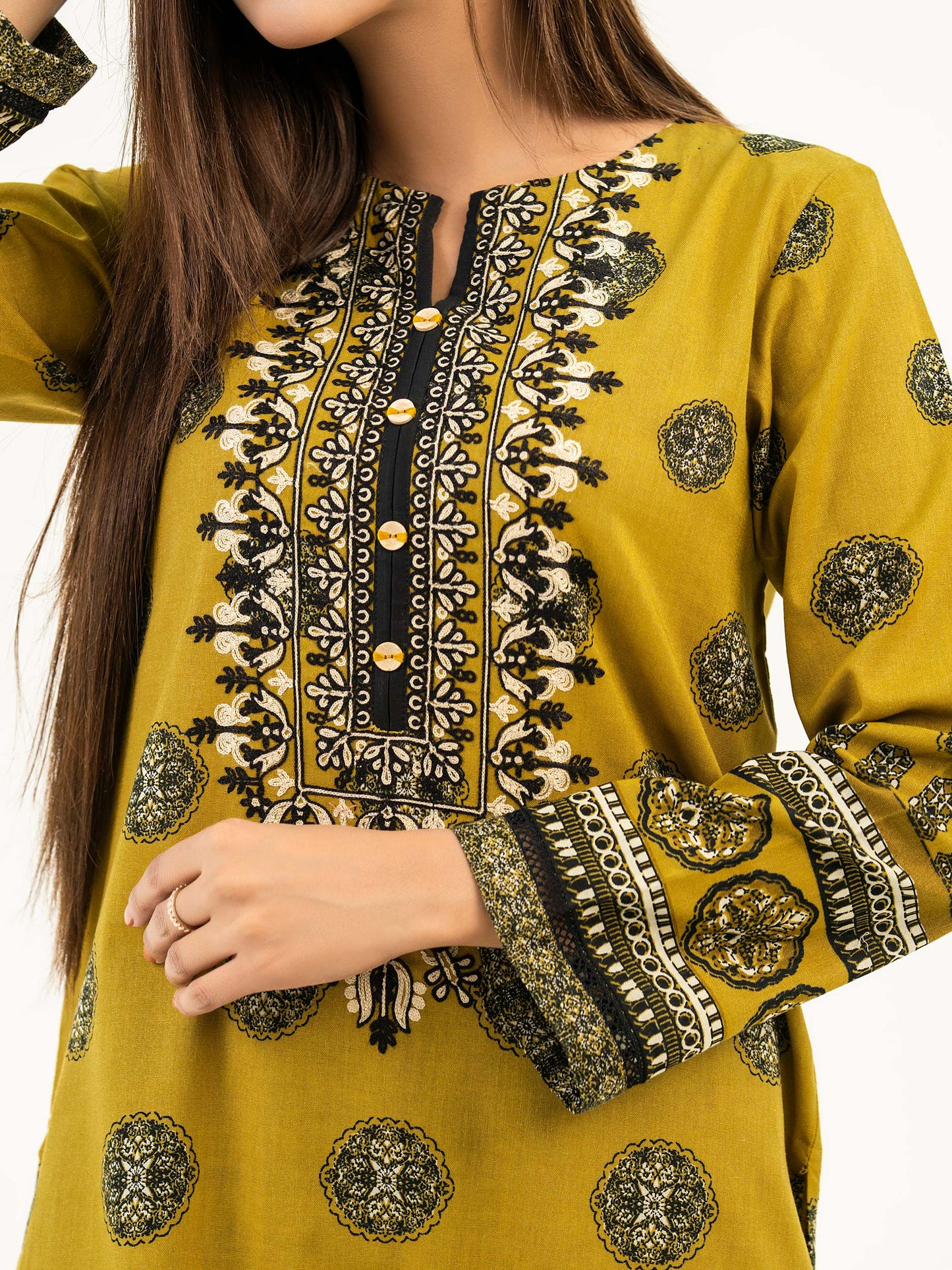 Khaddar Shirt-Embroidered (Pret)