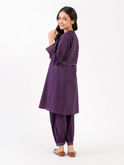 2 Piece Khaddar Suit-Embroidered (Pret)