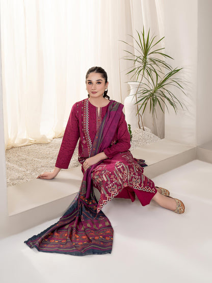 3 Piece Khaddar Suit-Embroidered(Unstitched)