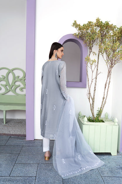 Eraj Hussain - Tahzeeb e Taarkashi - Grey - Stitched