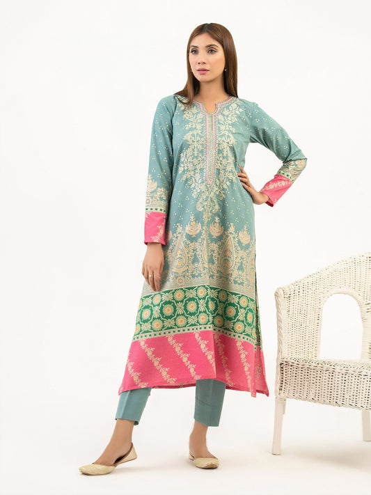 2 Piece Karandi Suit-Embroidered (Pret)