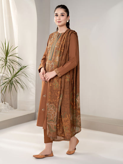 3 Piece Khaddar Suit-Embroidered(Unstitched)