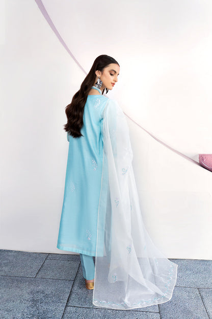 Eraj Hussain - Fasaan e Chikankari - Ferozi - Stitched