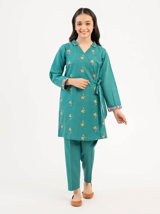 2 Piece Khaddar Suit-Embroidered (Pret)