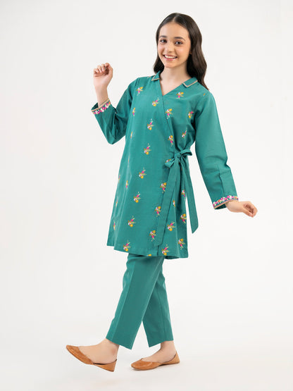 2 Piece Khaddar Suit-Embroidered (Pret)