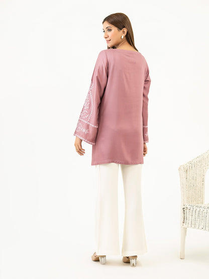 Linen Top-Embroidered (Pret)