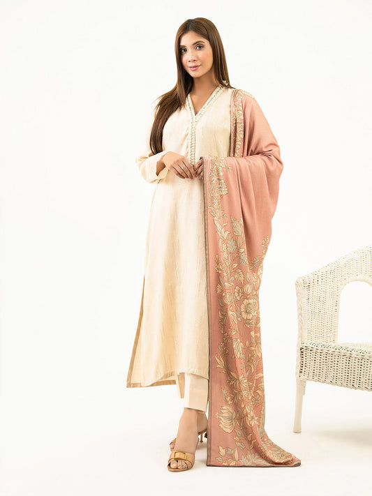 3 Piece Karandi Suit-Embroidered (Pret)