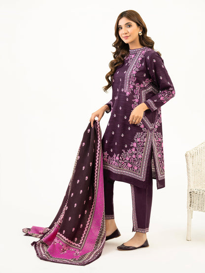 3 Piece Khaddar Suit-Printed(Pret)