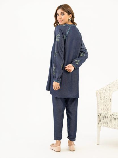 Denim Co-ord Set-Embroidered(Pret)