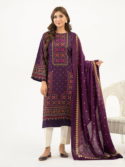 2 Piece Khaddar Suit-Embroidered(Pret)