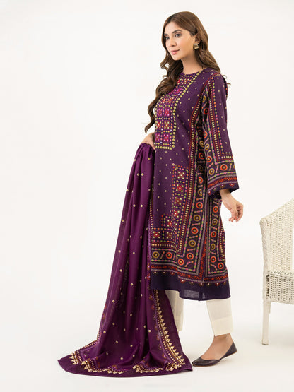 2 Piece Khaddar Suit-Embroidered(Pret)