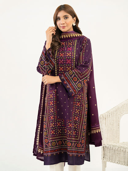 2 Piece Khaddar Suit-Embroidered(Pret)