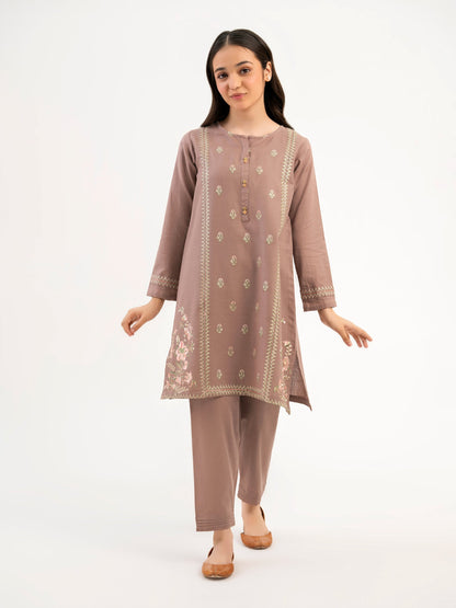 2 Piece Khaddar Suit-Embroidered