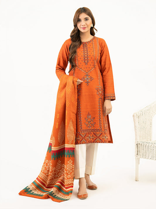 2 Piece Winter Cotton Suit-Embroidered (Pret)