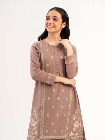 2 Piece Khaddar Suit-Embroidered