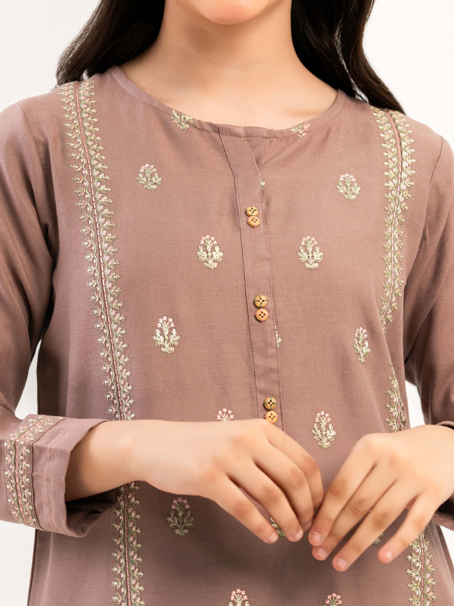 2 Piece Khaddar Suit-Embroidered