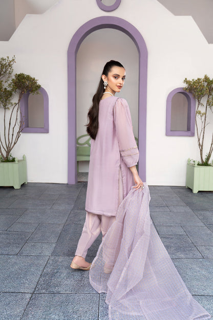 Eraj Hussain - Sparkling Bliss Lilac - Stitched