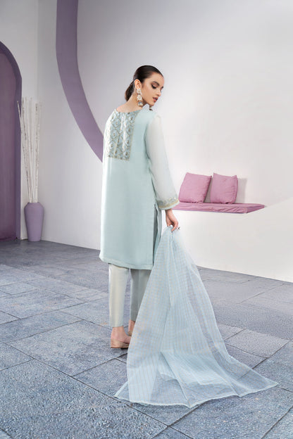 Eraj Hussain - Twinkling Treasure - Iceblue - Stitched