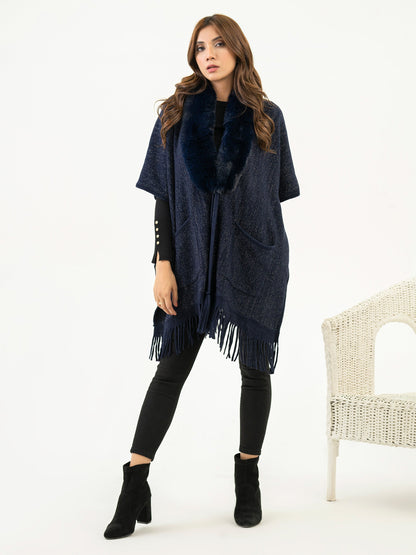 Woolen Furr Cape Shawl