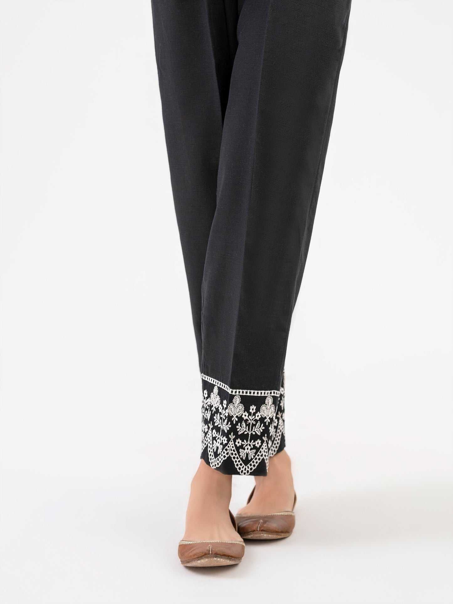 Embroidered Khaddar Trouser (Pret)