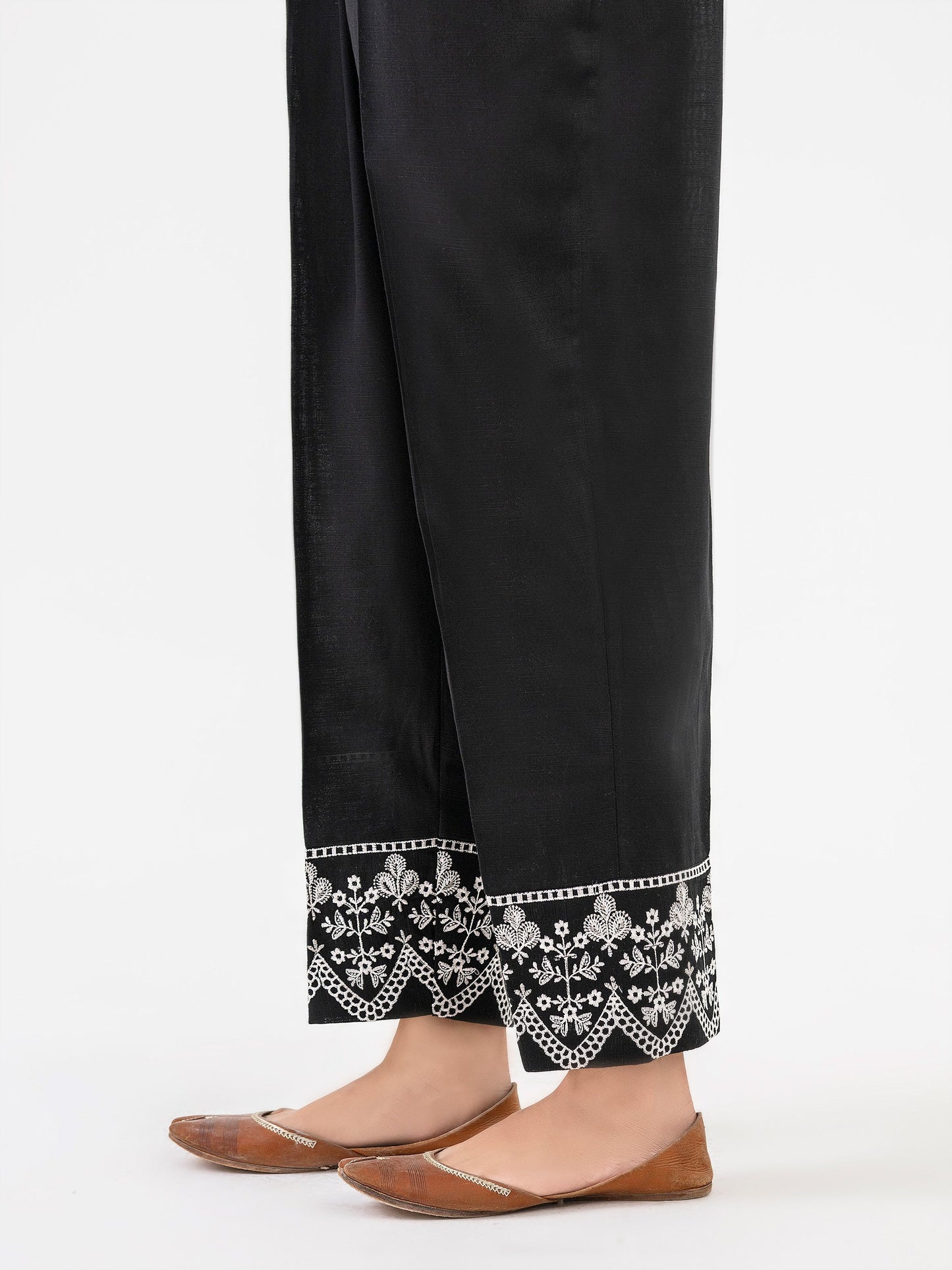 Embroidered Khaddar Trouser (Pret)