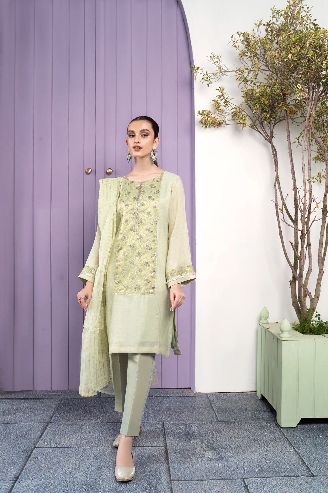 Eraj Hussain - Twinkling Treasure - Mint - Stitched