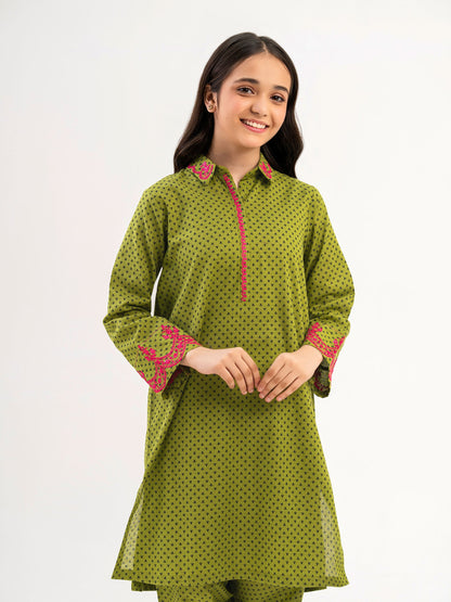 2 Piece Khaddar Suit-Embroidered(Pret)