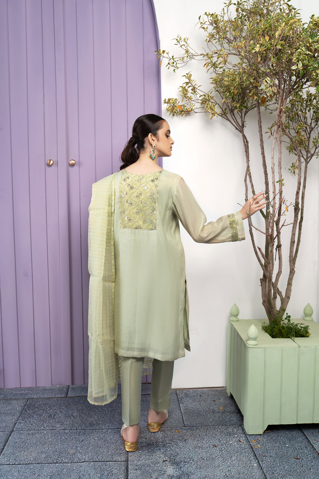 Eraj Hussain - Twinkling Treasure - Mint - Stitched