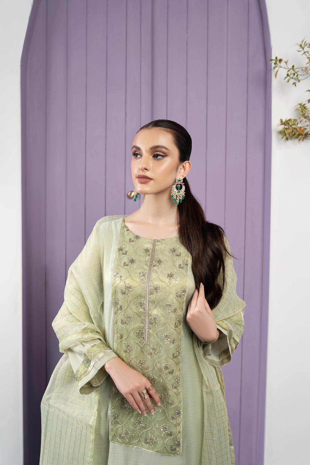 Eraj Hussain - Twinkling Treasure - Mint - Stitched