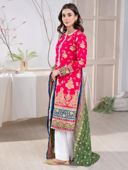 2 Piece Khaddar Suit-Paste Print(Unstitched)