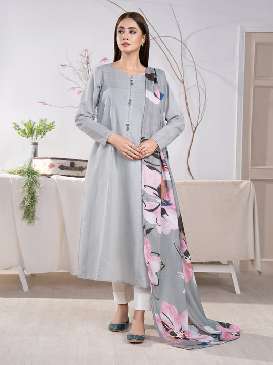 2 Piece Khaddar Suit-Printed(Unstitched)