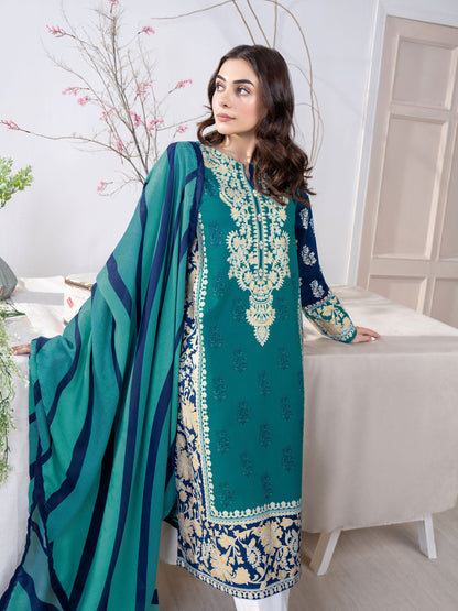 2 Piece Khaddar Suit-Paste Print(Unstitched)