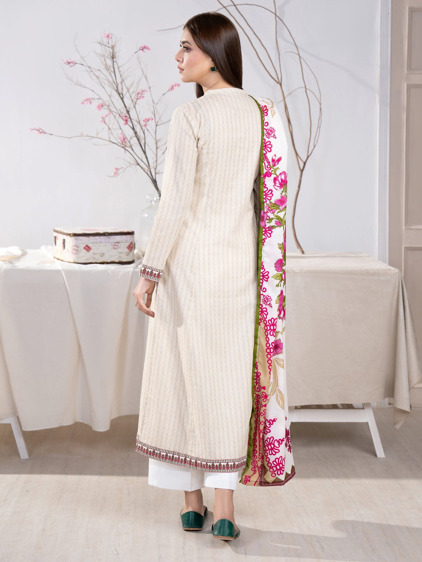 2 Piece Khaddar Suit-Printed(Unstitched)