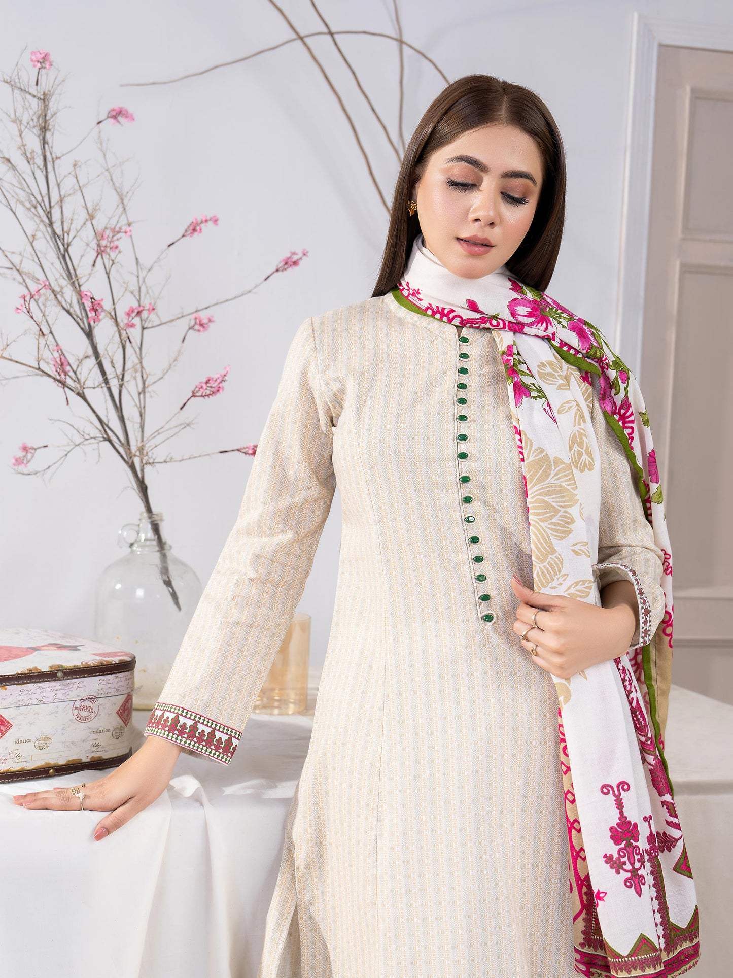 2 Piece Khaddar Suit-Printed(Unstitched)