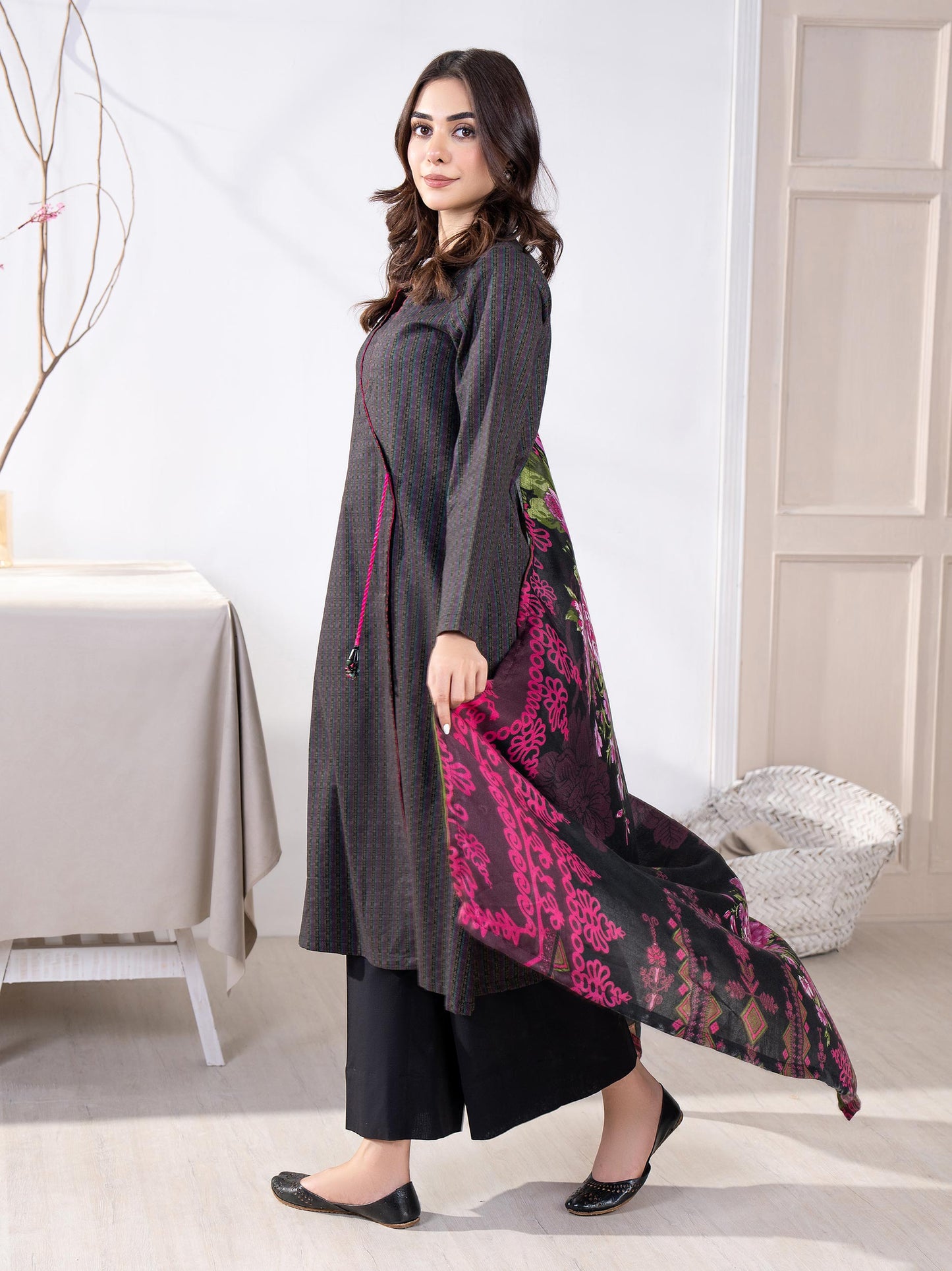 2 Piece Khaddar Suit-Printed(Unstitched)