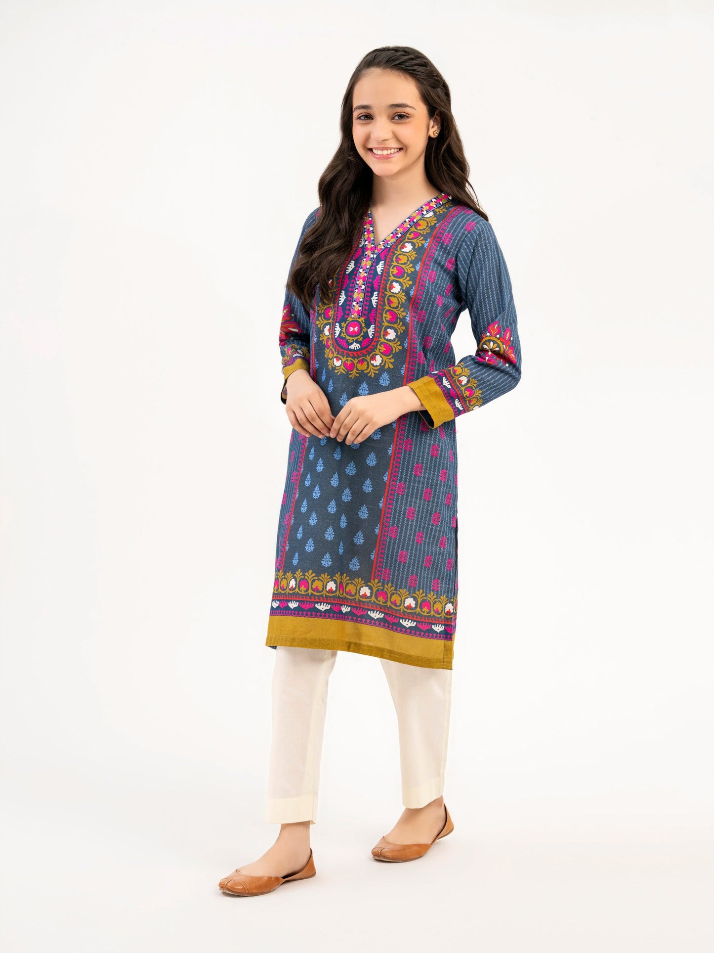 Khaddar Shirt-Embroidered