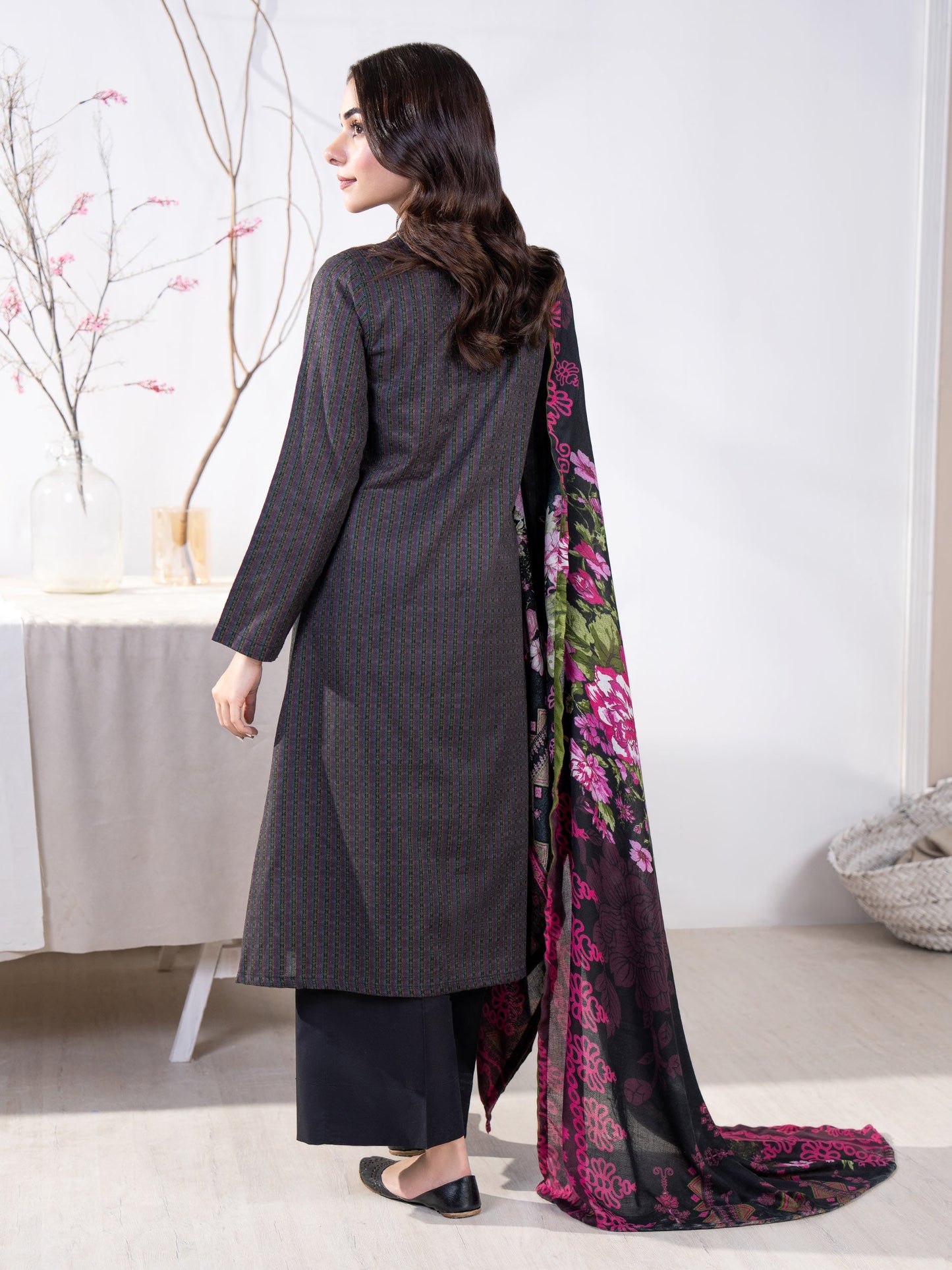 2 Piece Khaddar Suit-Printed(Unstitched)