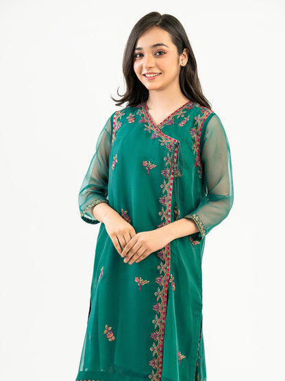 3 Piece Organza Suit-Embroidered (Pret)